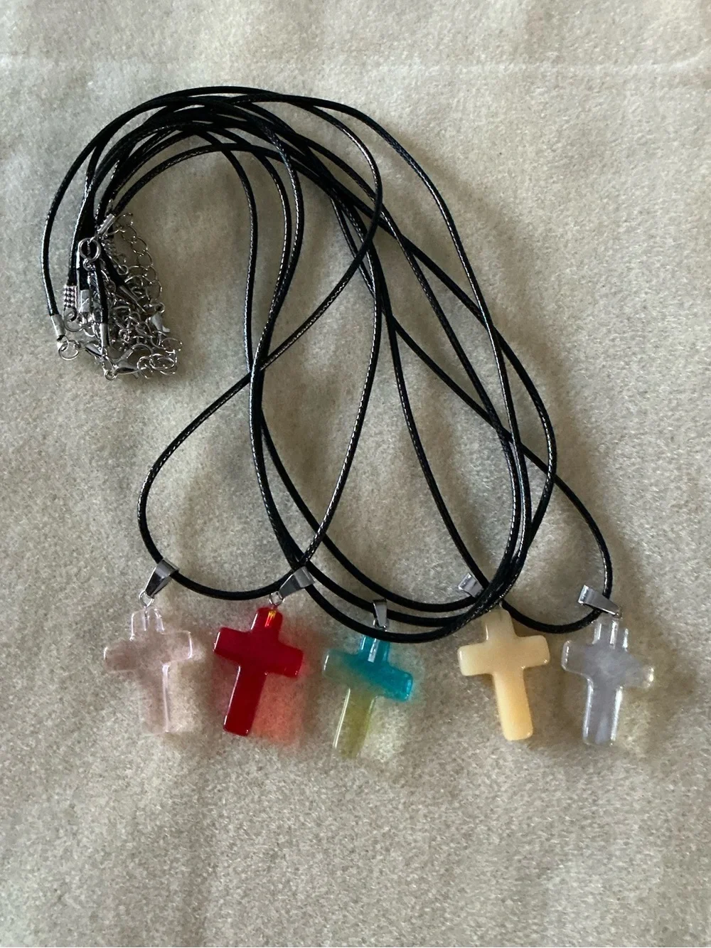 Colorful Cross Pendant Necklaces
